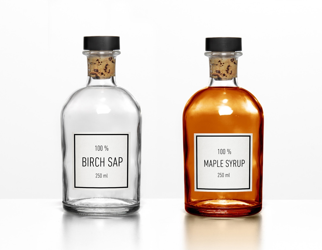 Birch sap & Maple syrup packaging design